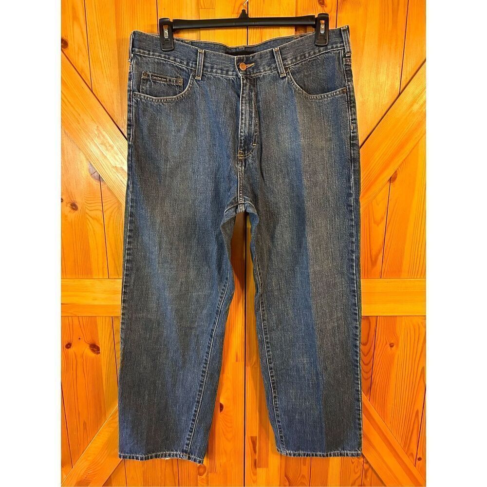 Calvin Klein Jeans Mens Straight Leg Jeans Sz 36 BlueโDenim (3490)